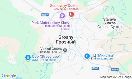 Ausschnitt der Weltkarte zu Grosny