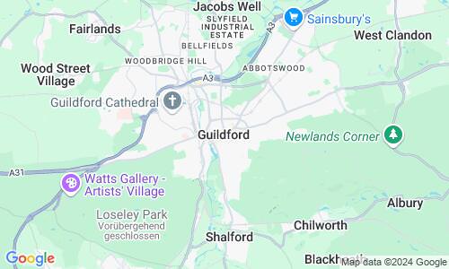 Ausschnitt der Weltkarte zu Guildford
