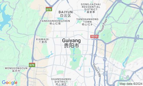 Ausschnitt der Weltkarte zu Guiyang