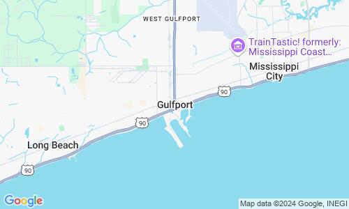 Ausschnitt der Weltkarte zu Gulfport