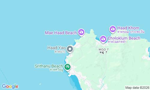 Ausschnitt der Weltkarte zu Haad Salad Beach