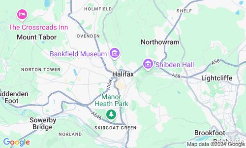 Ausschnitt der Weltkarte zu Halifax