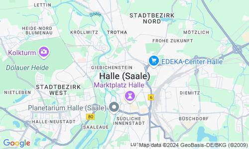 Ausschnitt der Weltkarte zu Halle