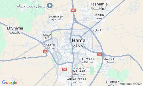 Ausschnitt der Weltkarte zu Hama