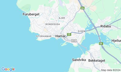 Ausschnitt der Weltkarte zu Hamar
