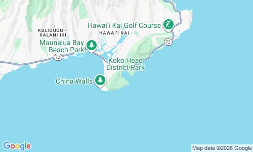 Ausschnitt der Weltkarte zu Hanauma Bay