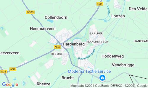 Ausschnitt der Weltkarte zu Hardenberg