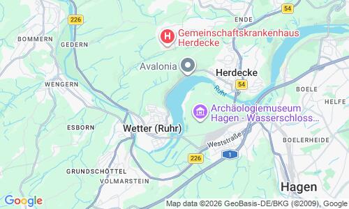 Ausschnitt der Weltkarte zu Harkortsee