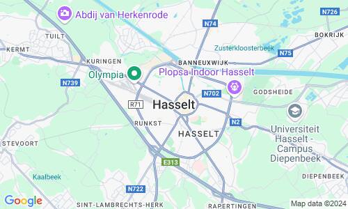 Ausschnitt der Weltkarte zu Hasselt
