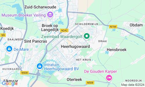 Ausschnitt der Weltkarte zu Heerhugowaard