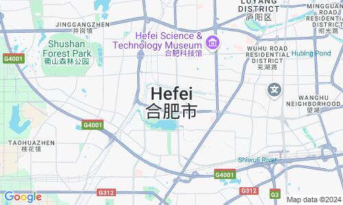 Ausschnitt der Weltkarte zu Hefei