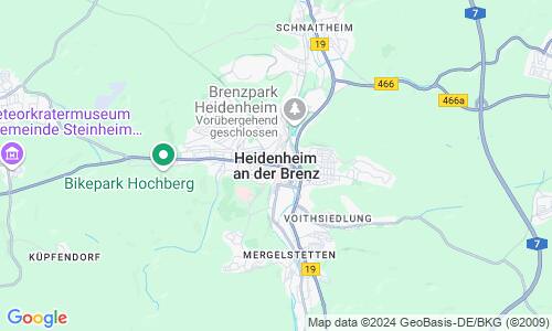 Ausschnitt der Weltkarte zu Heidenheim an der Brenz