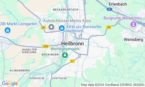 Ausschnitt der Weltkarte zu Heilbronn
