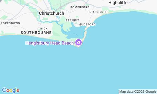 Ausschnit der Weltkarte zu Hengistbury Head Beach