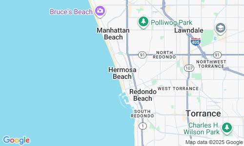 Ausschnitt der Weltkarte zu Hermosa Beach