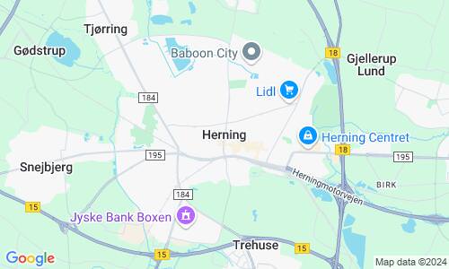 Ausschnitt der Weltkarte zu Herning