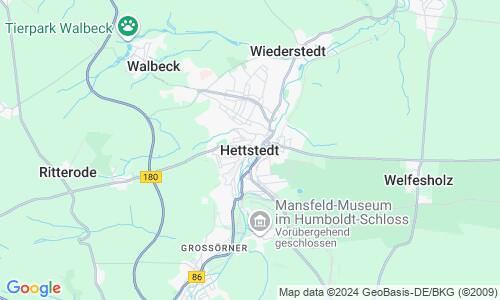 Ausschnitt der Weltkarte zu Hettstedt