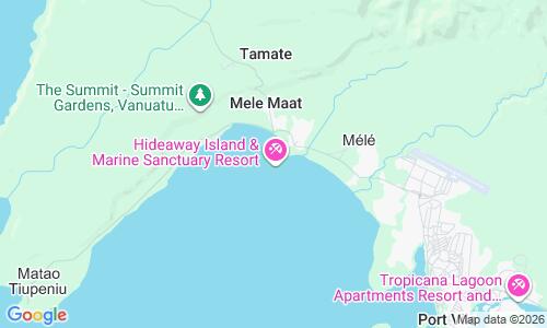 Ausschnitt der Weltkarte zu Hideaway Island Beach