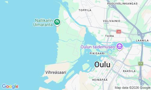 Ausschnit der Weltkarte zu Hietasaari uimaranta