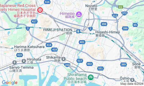 Ausschnitt der Weltkarte zu Himeji