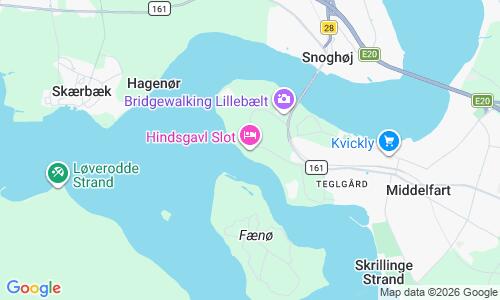 Ausschnitt der Weltkarte zu Hindsgavl Strand