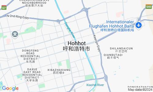 Ausschnitt der Weltkarte zu Hohhot