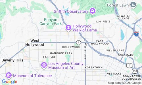 Ausschnitt der Weltkarte zu Hollywood Strand