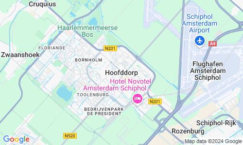 Ausschnitt der Weltkarte zu Hoofddorp