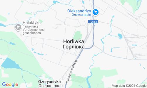 Ausschnitt der Weltkarte zu Horliwka