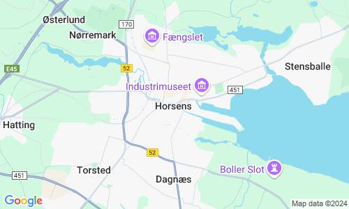 Ausschnitt der Weltkarte zu Horsens