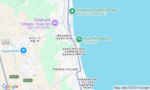 Ausschnit der Weltkarte zu Hua Hin