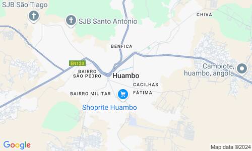 Ausschnitt der Weltkarte zu Huambo