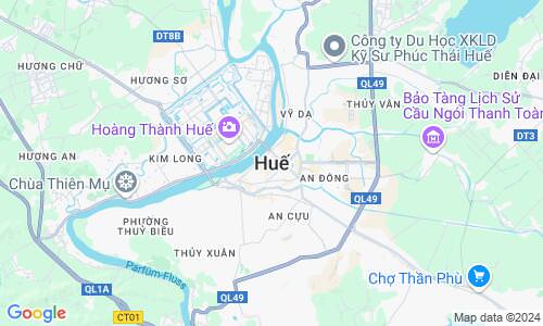 Ausschnitt der Weltkarte zu Huế