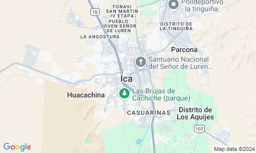 Ausschnitt der Weltkarte zu Ica