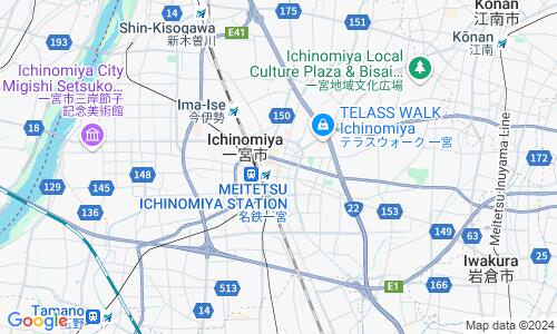 Ausschnitt der Weltkarte zu Ichinomiya