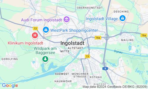 Ausschnitt der Weltkarte zu Ingolstadt