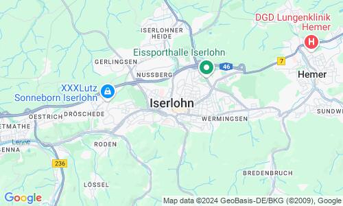 Ausschnitt der Weltkarte zu Iserlohn