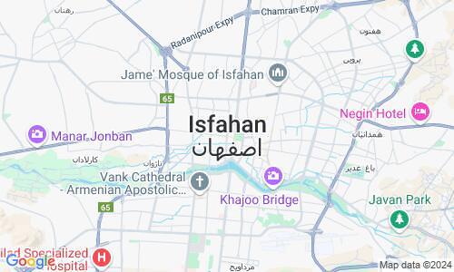 Ausschnitt der Weltkarte zu Isfahan