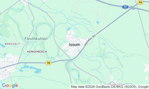 Ausschnitt der Weltkarte zu Issumer See
