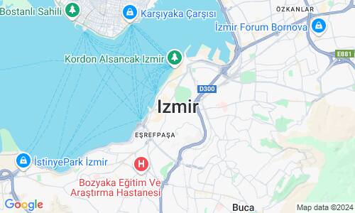 Ausschnit der Weltkarte zu Izmir