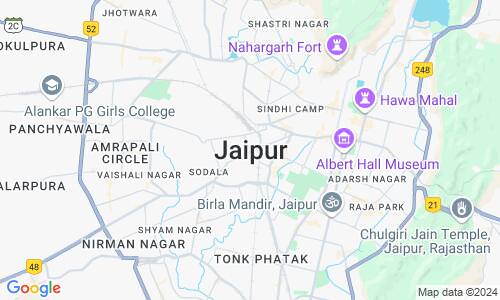 Ausschnitt der Weltkarte zu Jaipur