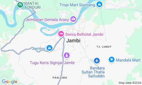 Ausschnitt der Weltkarte zu Jambi