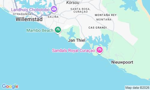 Ausschnitt der Weltkarte zu Jan Thiel Beach