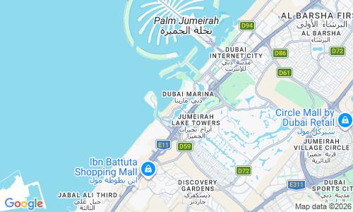 Ausschnitt der Weltkarte zu JBR Beach