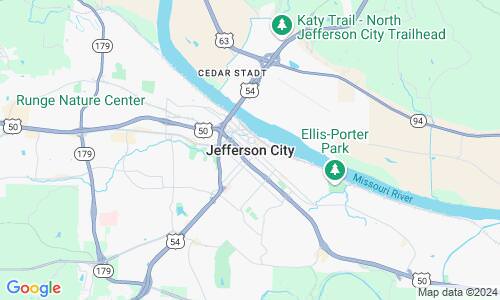Ausschnitt der Weltkarte zu Jefferson City