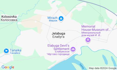 Ausschnitt der Weltkarte zu Jelabuga