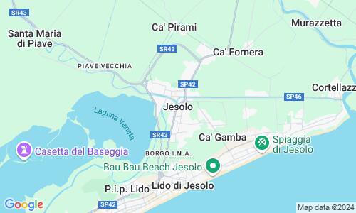 Ausschnitt der Weltkarte zu Jesolo