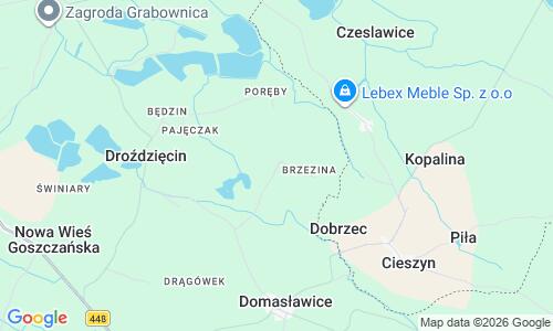 Ausschnitt der Weltkarte zu Jezioro Kryspinowskie