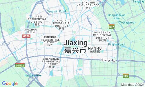 Ausschnitt der Weltkarte zu Jiaxing