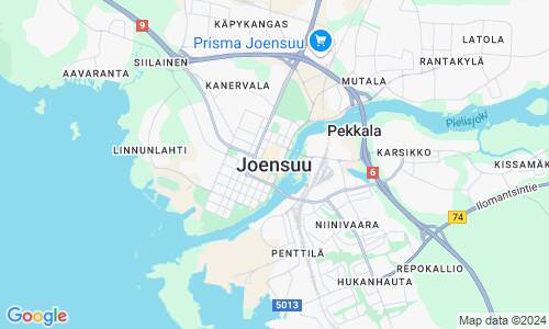 Ausschnitt der Weltkarte zu Joensuu